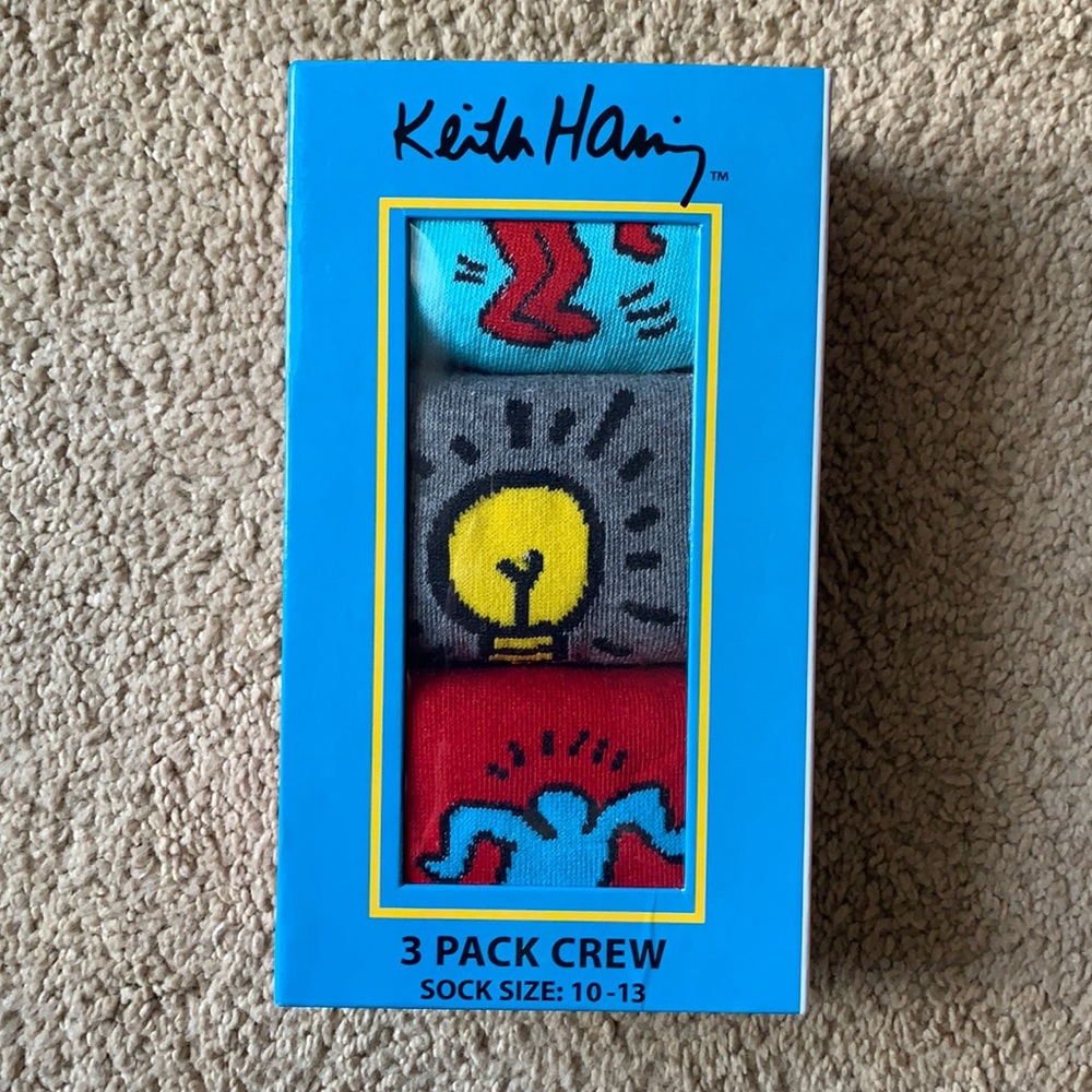 Keith Haring 3 Pack Crew Socks